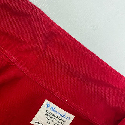 【中古】VINTAGE衣料 | ヴィンテージイリョウ alexander's:corduroy cotton shirt 長袖シャツ レッド サイズ：M【加古川店】