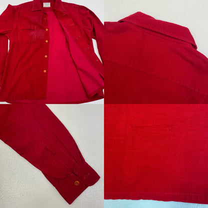 【中古】VINTAGE衣料 | ヴィンテージイリョウ alexander's:corduroy cotton shirt 長袖シャツ レッド サイズ：M【加古川店】