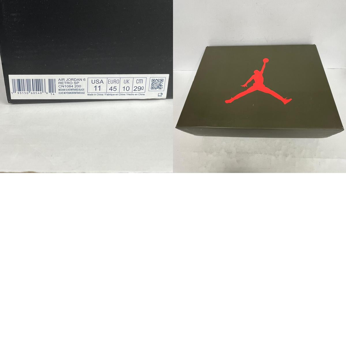 【中古】NIKE | ナイキ TravisScott×AirJordan6Retro'Medium Olive' スニーカー CN1084-200 カーキ 29cm【加古川店】