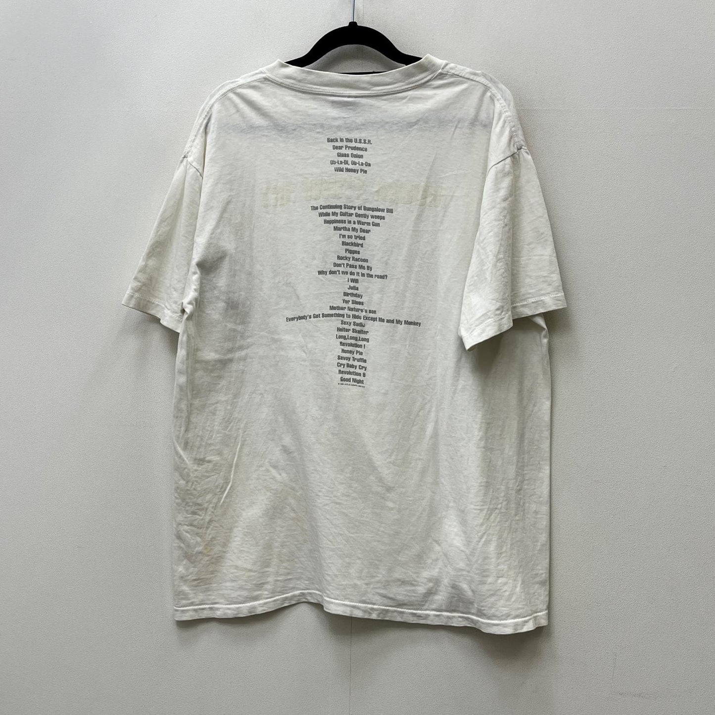 【中古】 the beatles:the white album 半袖Ｔシャツ ホワイト サイズ：L【加古川店】