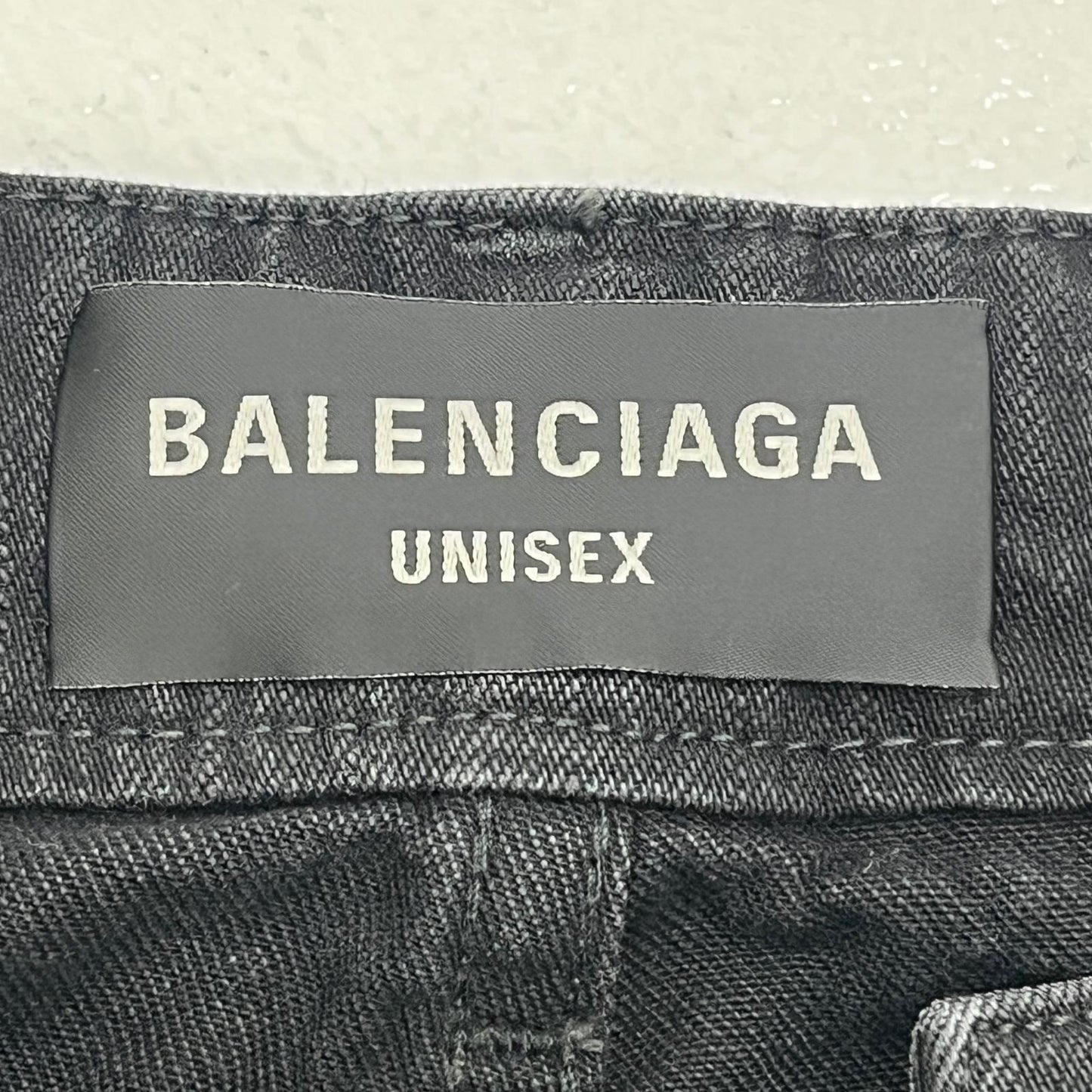 【中古】BALENCIAGA | バレンシアガ Drawstring Baggy Jeans デニムパンツ 786643 ブラック サイズ：M【加古川店】