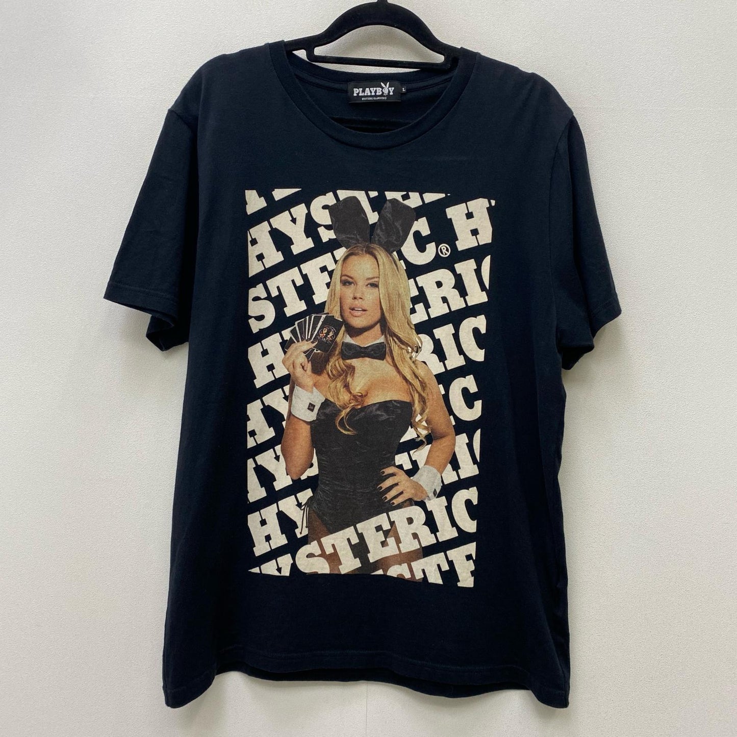 【中古】HYSTERIC GLAMOUR | ヒステリックグラマー ×PLAYBOY 半袖Ｔシャツ 1263CT01 ブラック サイズ：L【加古川店】