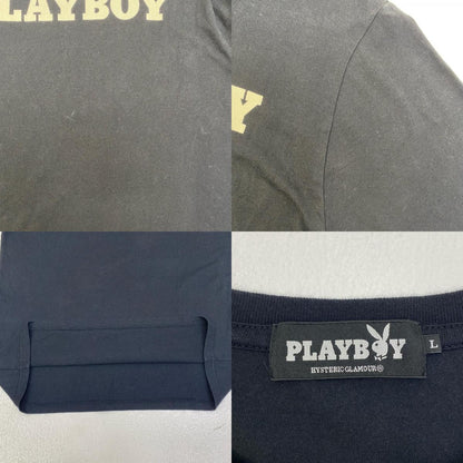 【中古】HYSTERIC GLAMOUR | ヒステリックグラマー ×PLAYBOY 半袖Ｔシャツ 1263CT01 ブラック サイズ：L【加古川店】