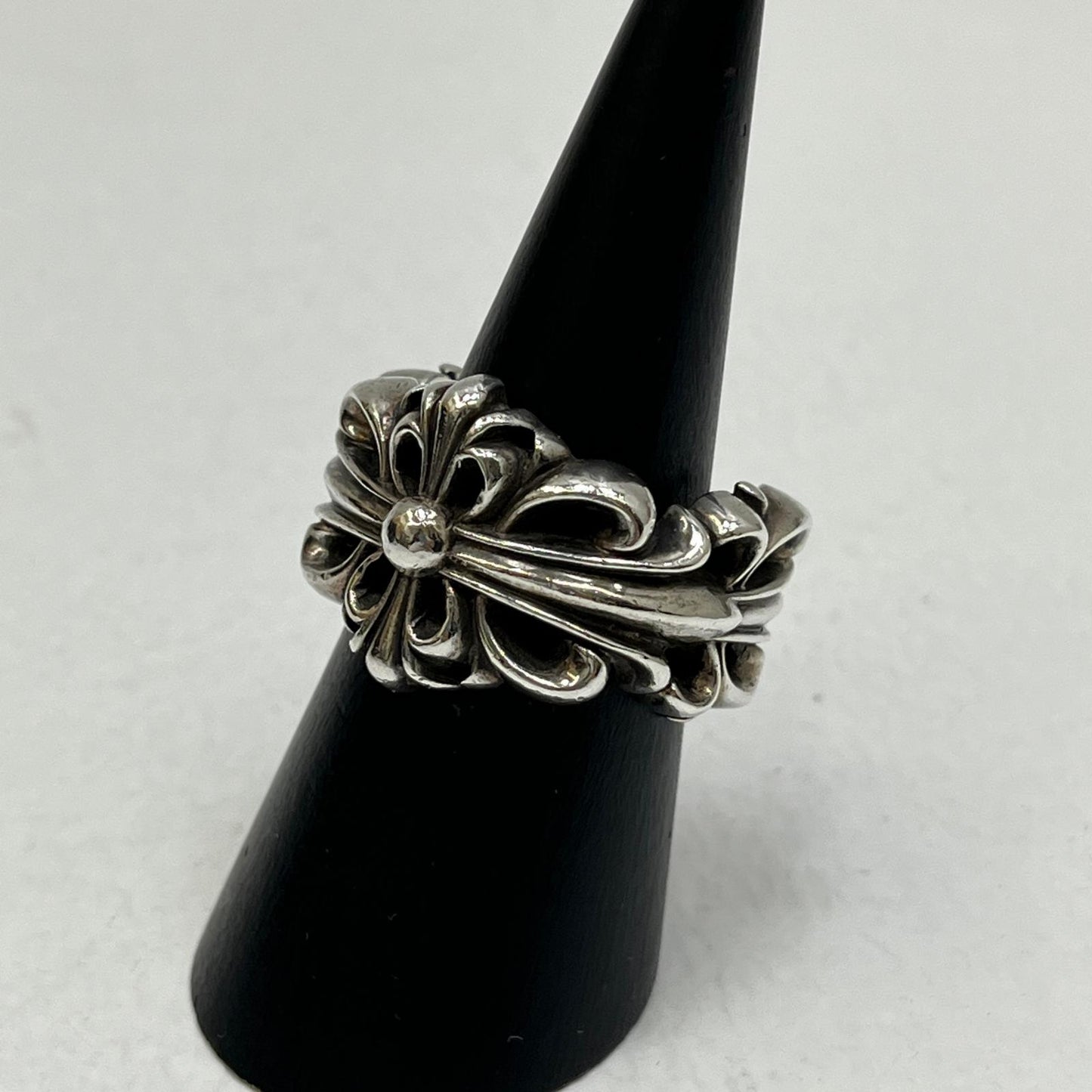 【中古】CHROME HEARTS | クロムハーツ DBL FLRL CRS リング・指輪 シルバー【加古川店】