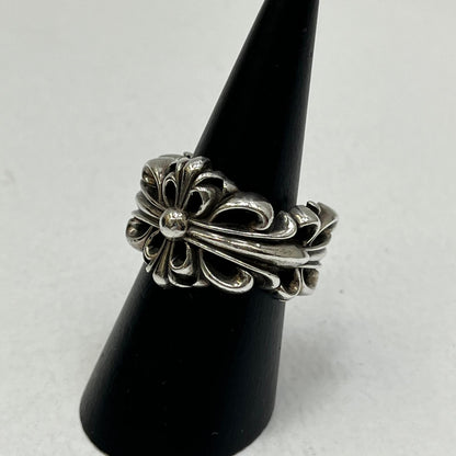 【中古】CHROME HEARTS | クロムハーツ DBL FLRL CRS リング・指輪 シルバー【加古川店】