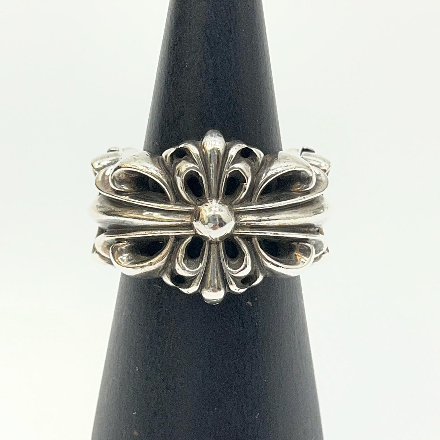 【中古】CHROME HEARTS | クロムハーツ DBL FLRL CRS リング・指輪 シルバー【加古川店】