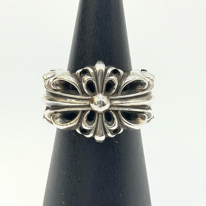 【中古】CHROME HEARTS | クロムハーツ DBL FLRL CRS リング・指輪 シルバー【加古川店】