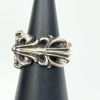 【中古】CHROME HEARTS | クロムハーツ DBL FLRL CRS リング・指輪 シルバー【加古川店】