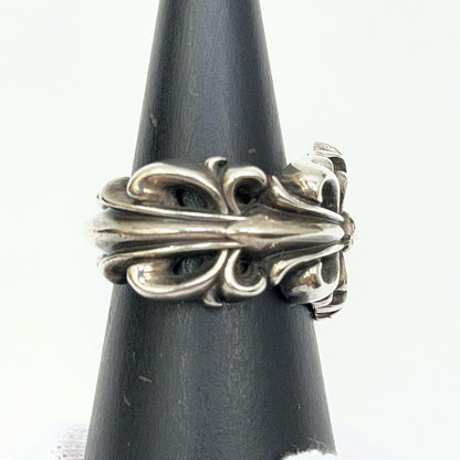 【中古】CHROME HEARTS | クロムハーツ DBL FLRL CRS リング・指輪 シルバー【加古川店】