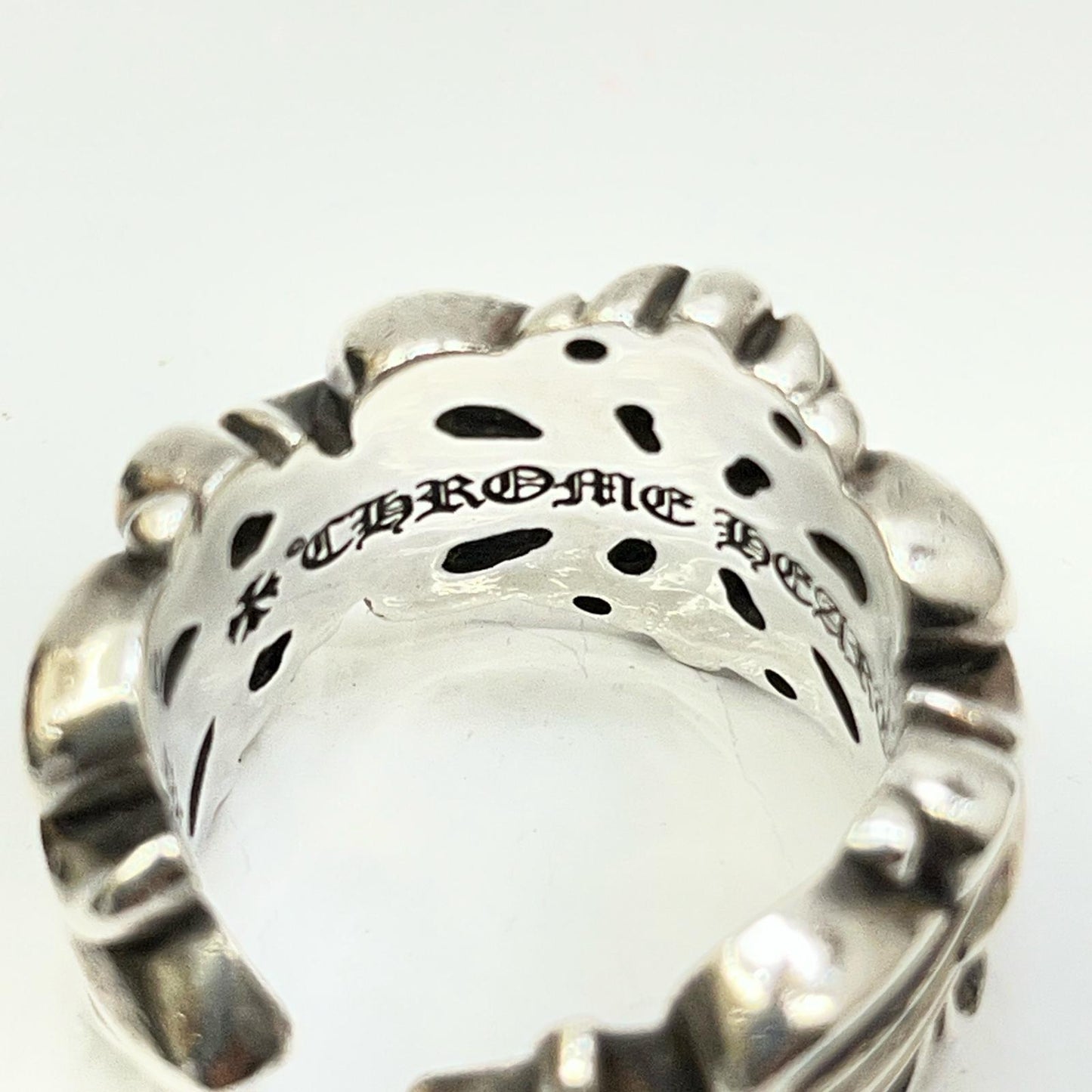 【中古】CHROME HEARTS | クロムハーツ DBL FLRL CRS リング・指輪 シルバー【加古川店】