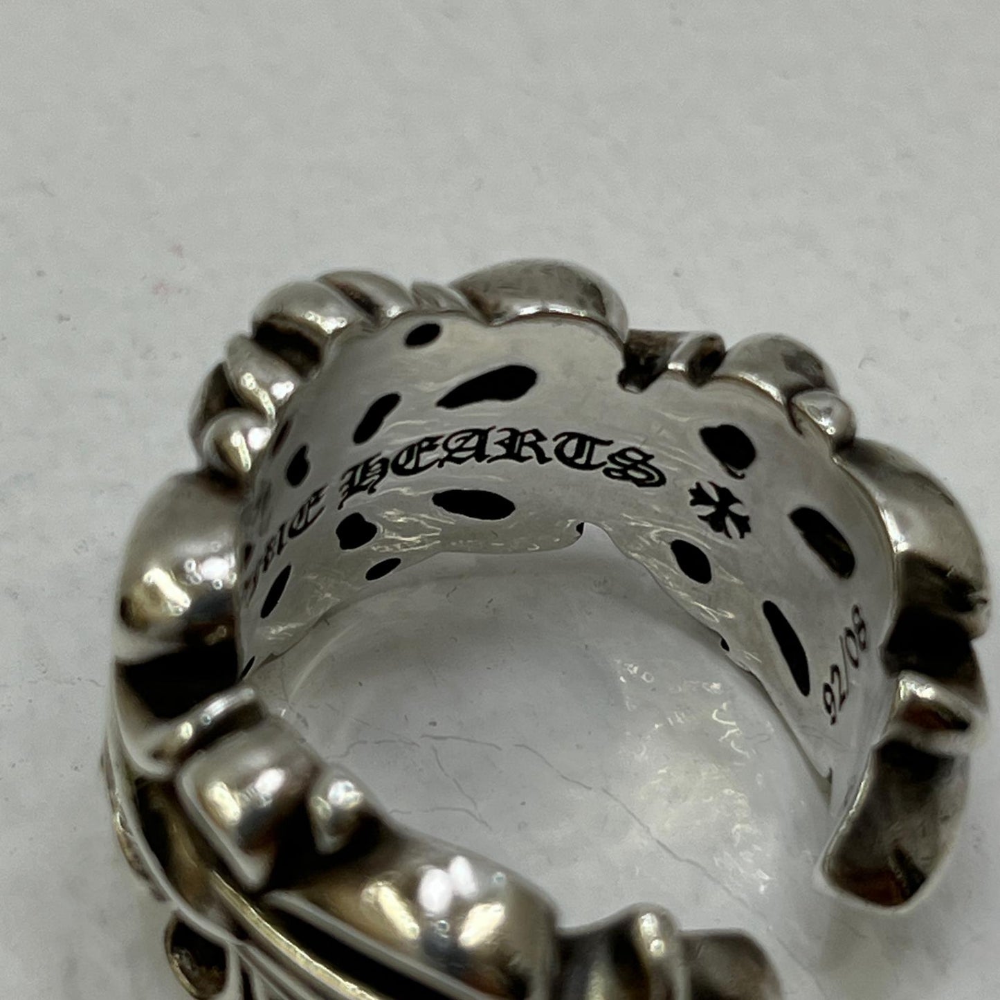 【中古】CHROME HEARTS | クロムハーツ DBL FLRL CRS リング・指輪 シルバー【加古川店】
