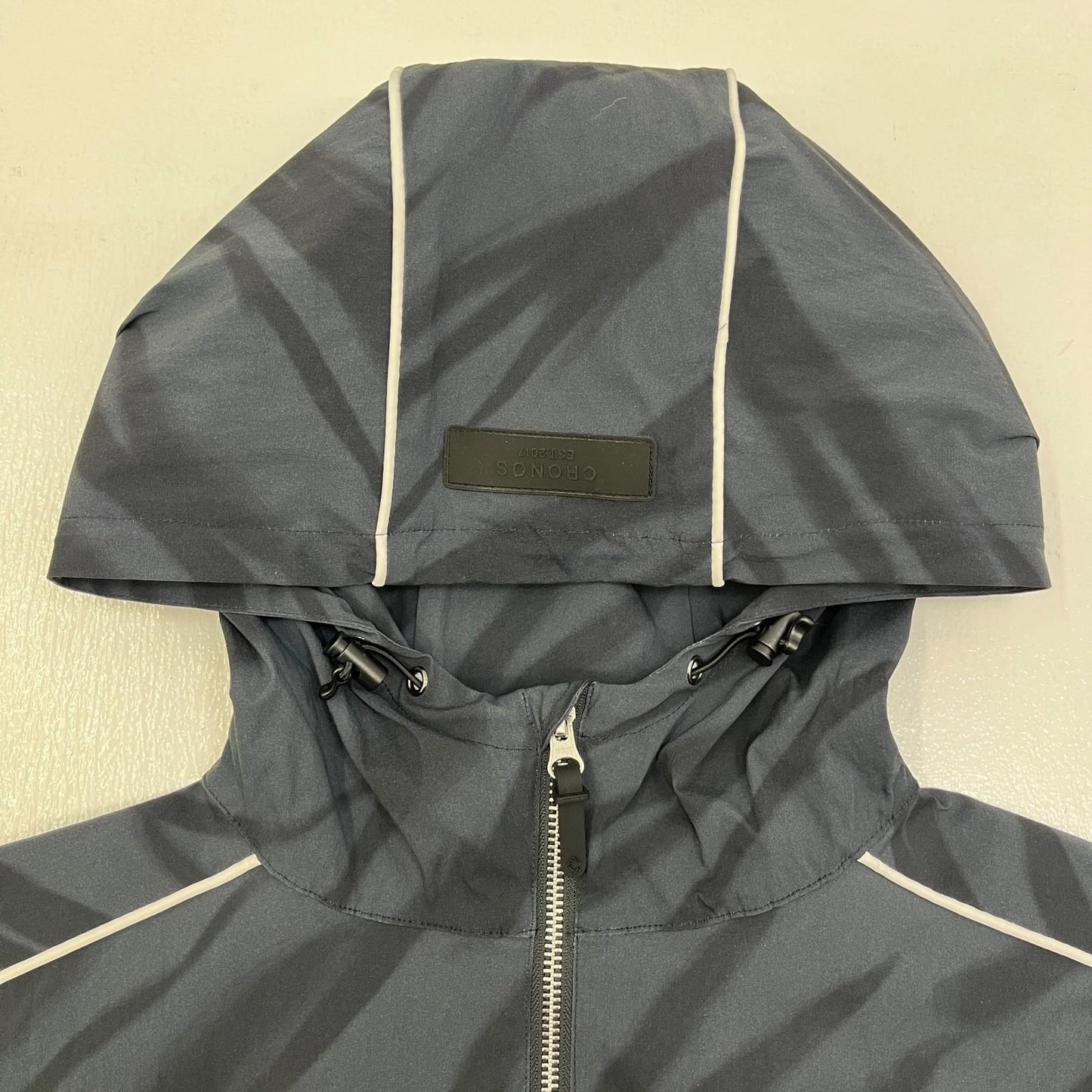 【中古】CRONOS | クロノス VISION PIPING BLOUSON ナイロンジャケット C02-BL-2602ST グレー サイズ：S【加古川店】