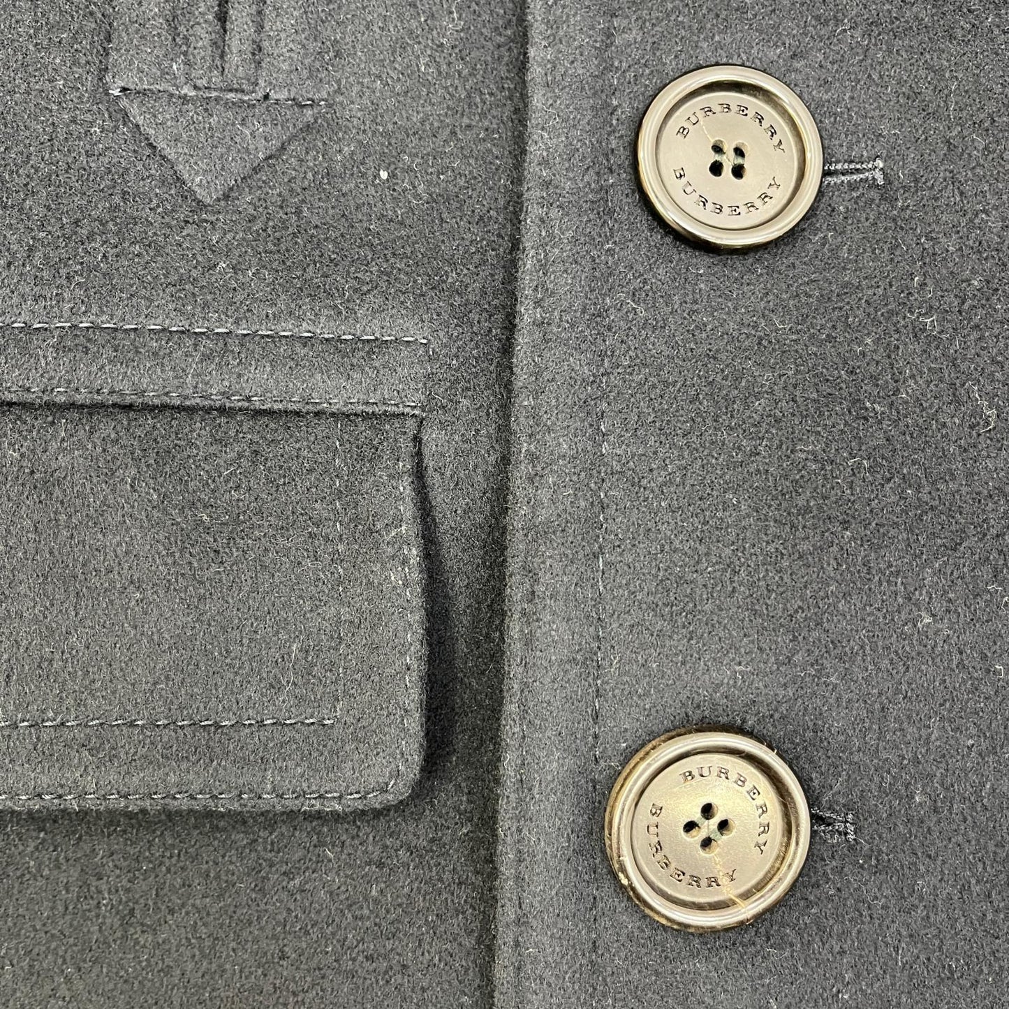 【中古】BURBERRY London England | バーバリーロンドンイングランド ピーコート ブラック サイズ：50【加古川店】