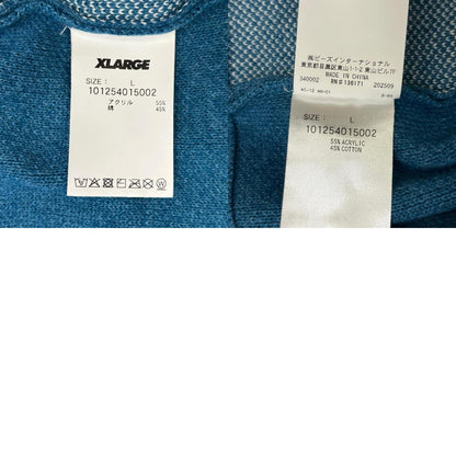 【中古】X-LARGE | エクストララージ SLANTED OG KNIT SWEATER ニット 101254015002 グリーン サイズ：L【加古川店】