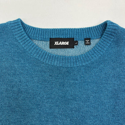 【中古】X-LARGE | エクストララージ SLANTED OG KNIT SWEATER ニット 101254015002 グリーン サイズ：L【加古川店】