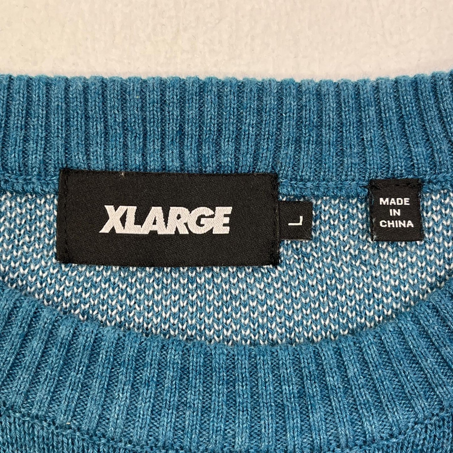 【中古】X-LARGE | エクストララージ SLANTED OG KNIT SWEATER ニット 101254015002 グリーン サイズ：L【加古川店】
