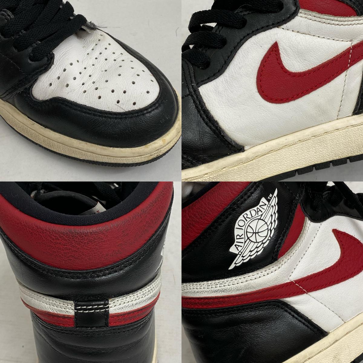 【中古】NIKE | ナイキ Air Jordan 1 Retro High 'Black/White/Sail/Gym Red' スニーカー 555088-061 ブラック 27.5cm【加古川店】