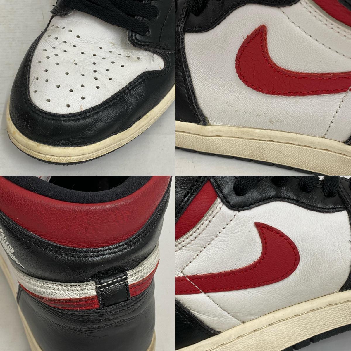 【中古】NIKE | ナイキ Air Jordan 1 Retro High 'Black/White/Sail/Gym Red' スニーカー 555088-061 ブラック 27.5cm【加古川店】