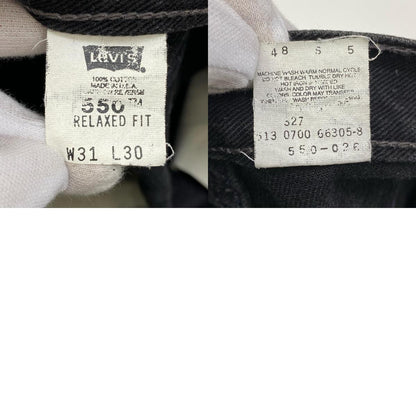 【中古】Levi's | リーバイス lot:550 後染めブラック　USA製 デニムパンツ ブラック サイズ：31【加古川店】