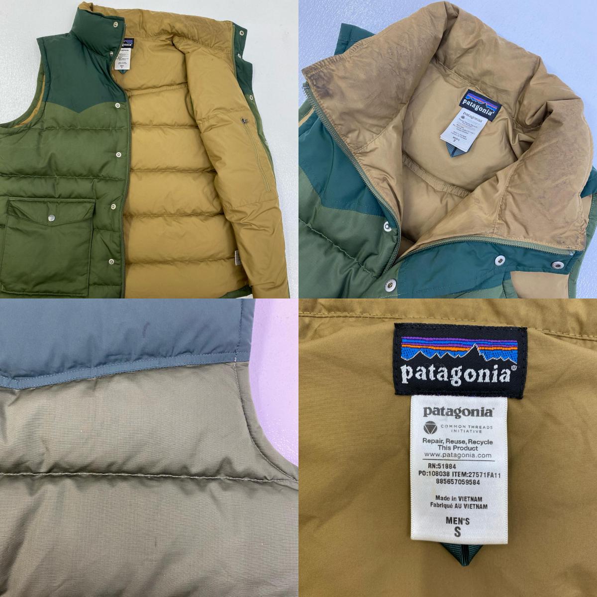 【中古】patagonia | パタゴニア Slingshot Down Vest ダウンベスト 27571FA11 カーキグリーン サイズ：S【加古川店】