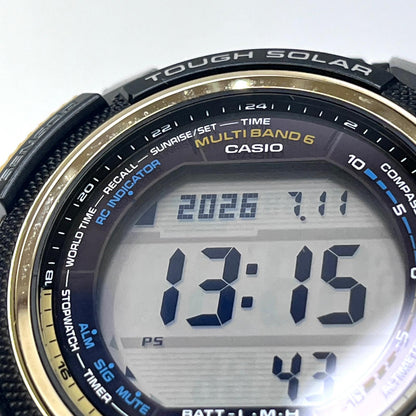 CASIO | カシオ プロトレック 腕時計 PRW-2000A デジタル表示 ソーラー電波時計 ブラック【加古川店】