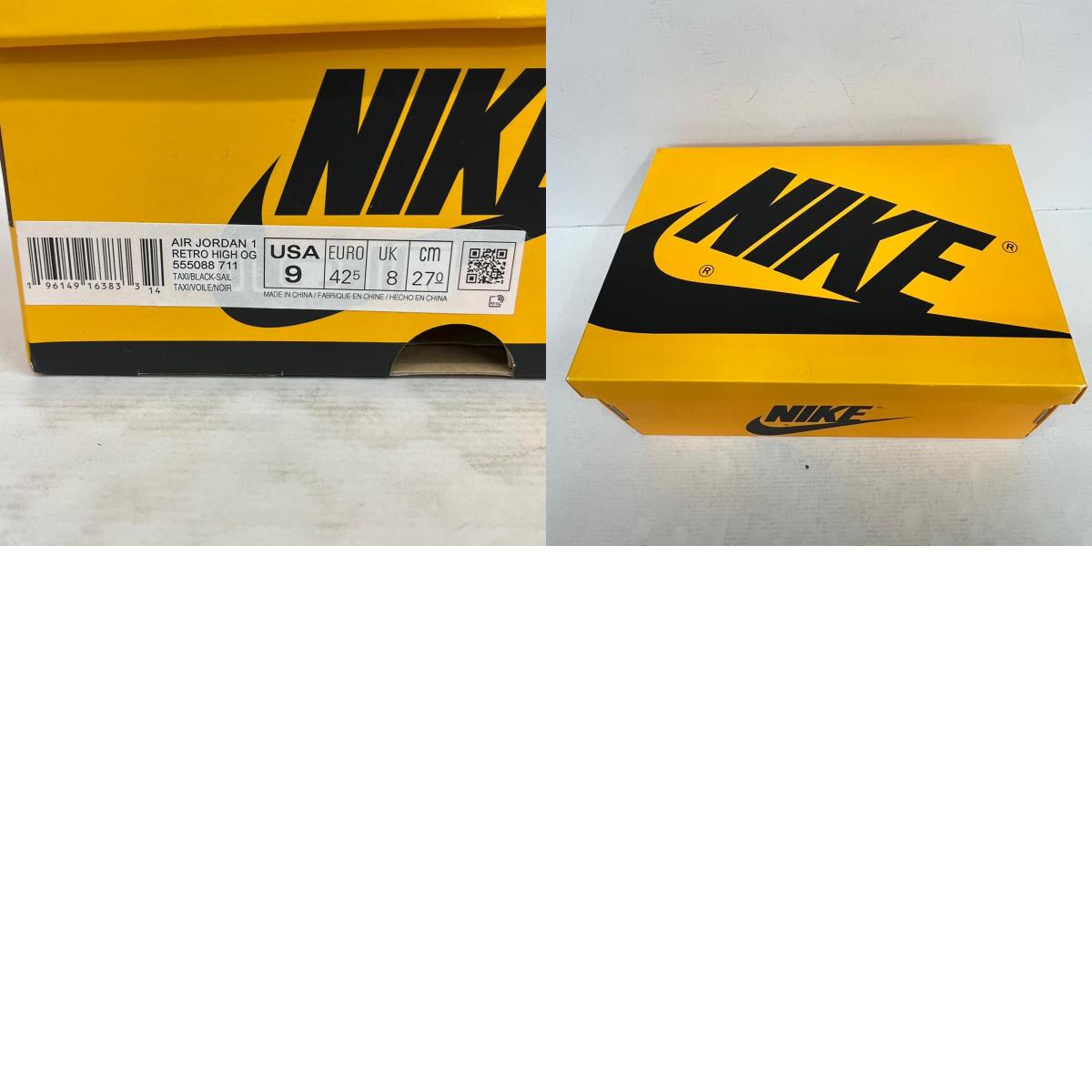 【中古】NIKE | ナイキ Air Jordan 1 Retro High OG スニーカー 555088-711 イエロー 27cm【加古川店】