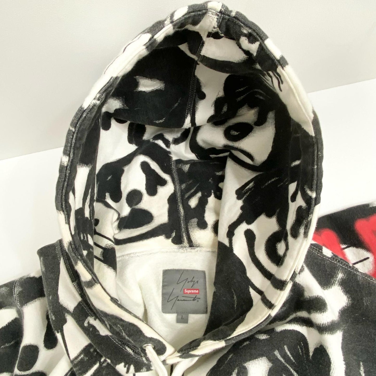 Supreme | シュプリーム ×Yohji Yamamoto Hooded Sweatshirt プルオーバーパーカー 総柄 Lサイズ 20FW パーカー サイズ：L