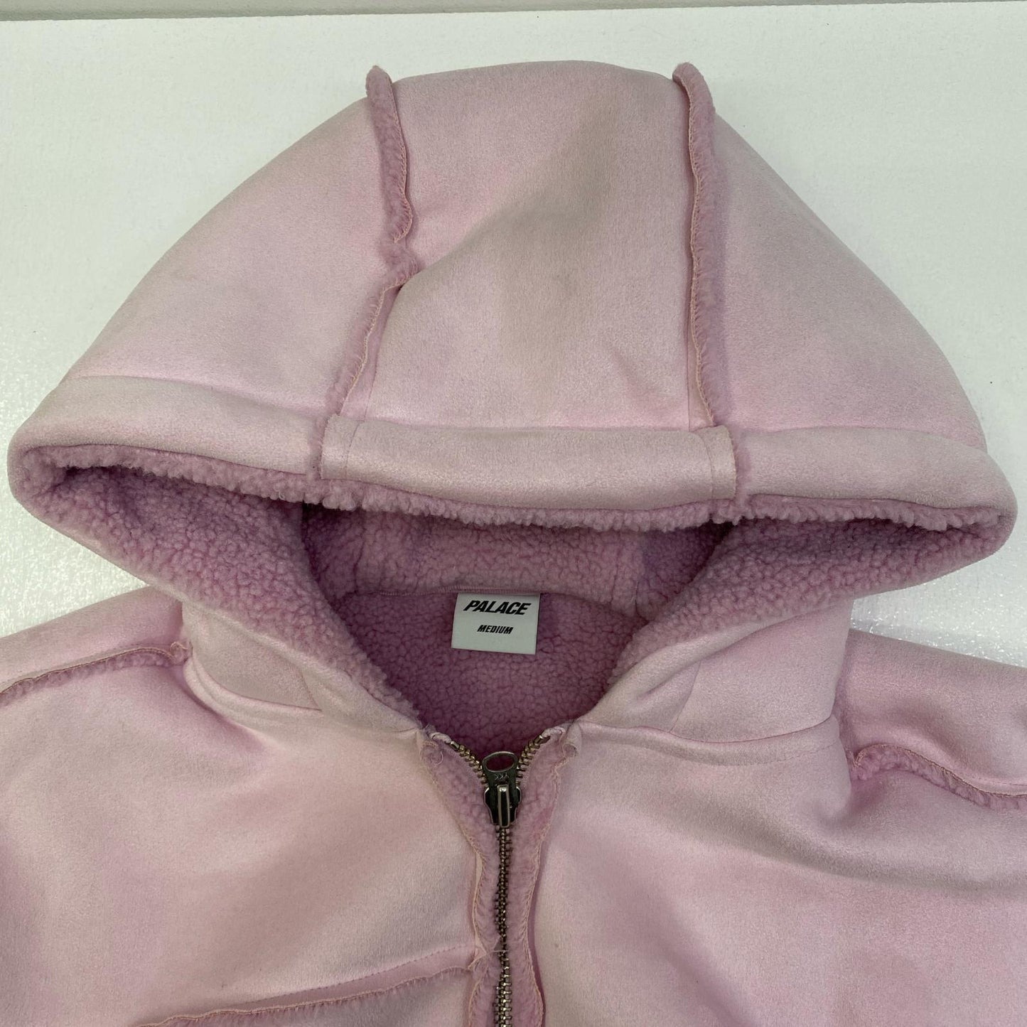 【中古】PALACE SKATEBOARDS | パレススケートボード Patch Me Up Shearling Jacket その他アウター ピンク サイズ：M【加古川店】