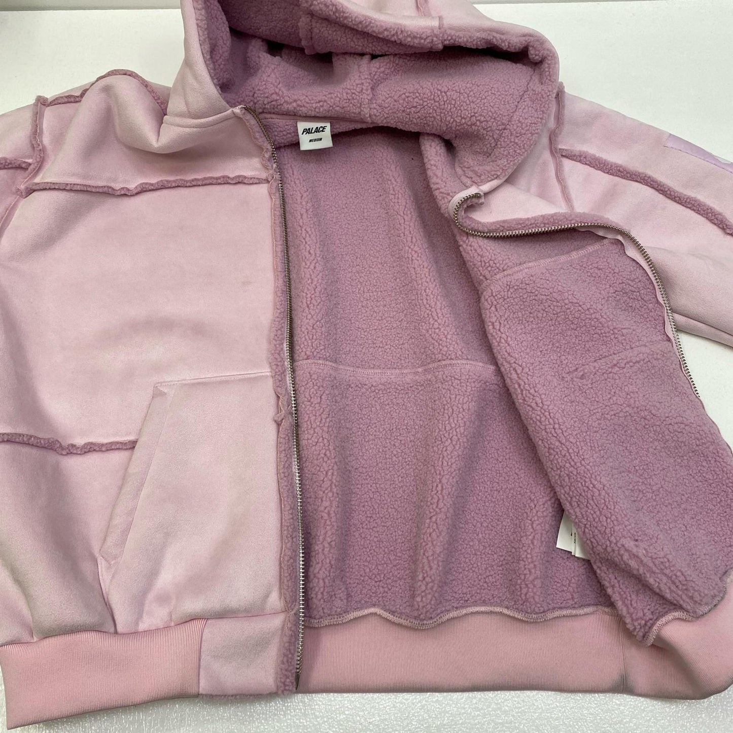 【中古】PALACE SKATEBOARDS | パレススケートボード Patch Me Up Shearling Jacket その他アウター ピンク サイズ：M【加古川店】