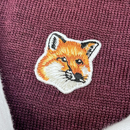 【中古】MAISON KITSUNE | メゾンキツネ FOX HEAD PATCH JUMPER DRESS ワンピース JW01625KT036 ボルドー/バーガンディー サイズ：S【加古川店】