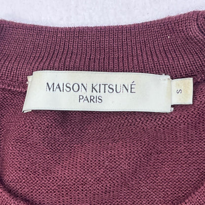 【中古】MAISON KITSUNE | メゾンキツネ FOX HEAD PATCH JUMPER DRESS ワンピース JW01625KT036 ボルドー/バーガンディー サイズ：S【加古川店】