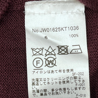 【中古】MAISON KITSUNE | メゾンキツネ FOX HEAD PATCH JUMPER DRESS ワンピース JW01625KT036 ボルドー/バーガンディー サイズ：S【加古川店】