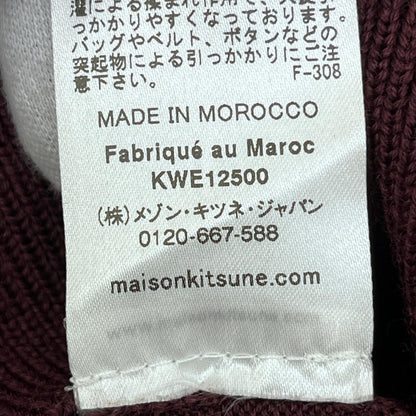 【中古】MAISON KITSUNE | メゾンキツネ FOX HEAD PATCH JUMPER DRESS ワンピース JW01625KT036 ボルドー/バーガンディー サイズ：S【加古川店】