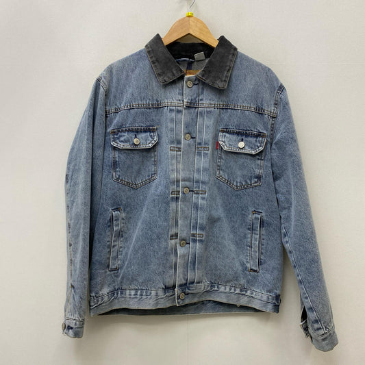 【中古】Levi's | リーバイス ×STUSSY EMBOSSED TRUCKER JACKET デニム A5215-0000 インディゴ サイズ：L【加古川店】
