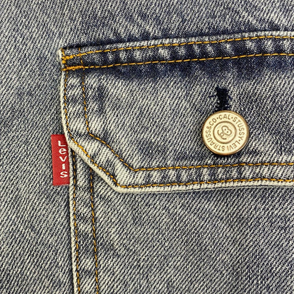 【中古】Levi's | リーバイス ×STUSSY EMBOSSED TRUCKER JACKET デニム A5215-0000 インディゴ サイズ：L【加古川店】