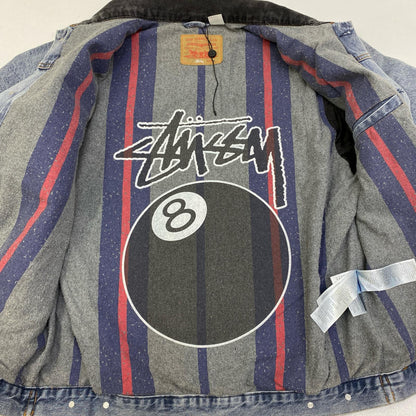 【中古】Levi's | リーバイス ×STUSSY EMBOSSED TRUCKER JACKET デニム A5215-0000 インディゴ サイズ：L【加古川店】
