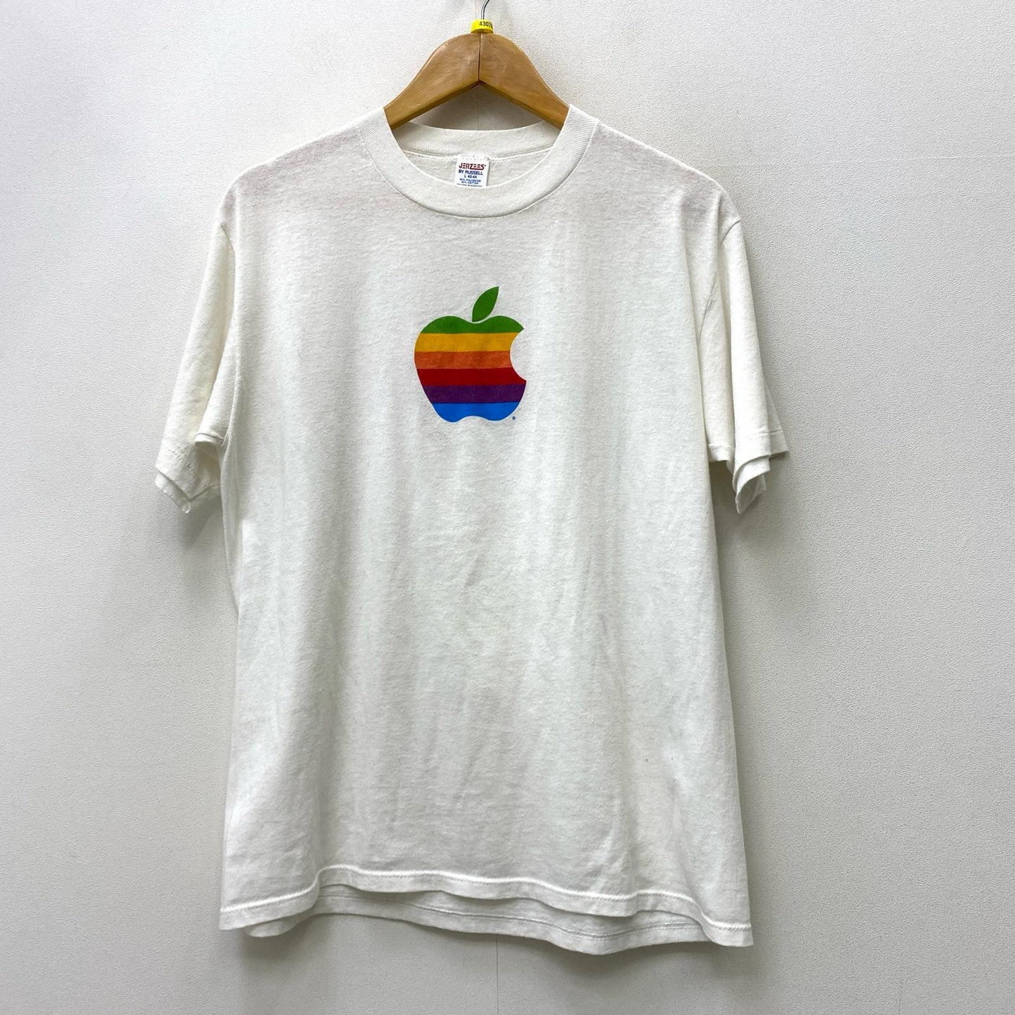 【中古】VINTAGE衣料 | ヴィンテージイリョウ APPLE:APLLE LOGO JERZEES 半袖Ｔシャツ ホワイト サイズ：L【加古川店】