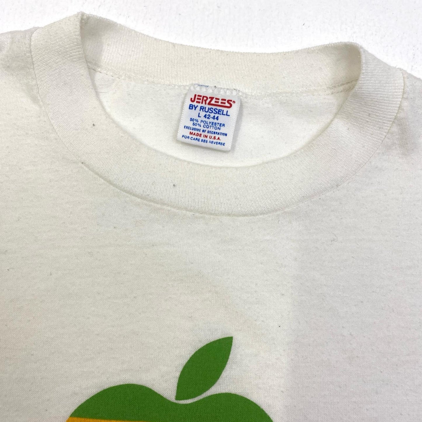 【中古】VINTAGE衣料 | ヴィンテージイリョウ APPLE:APLLE LOGO JERZEES 半袖Ｔシャツ ホワイト サイズ：L【加古川店】