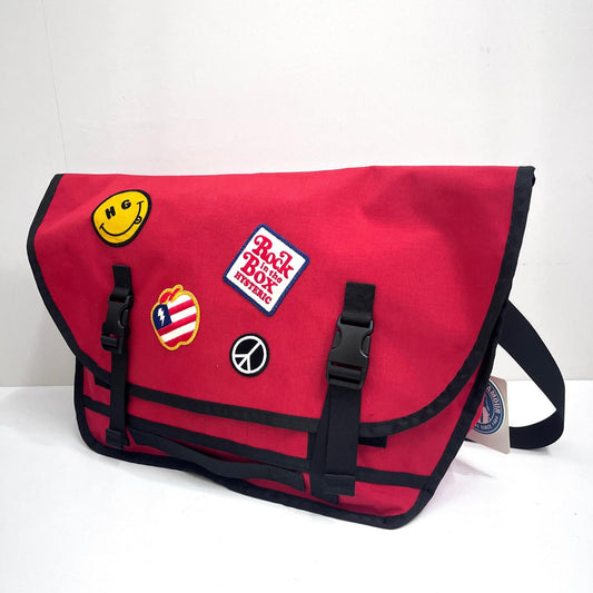 【中古】HYSTERIC GLAMOUR | ヒステリックグラマー ワッペンメッセンジャーバッグ メッセンジャーバッグ 02201QB04950 レッド【加古川店】