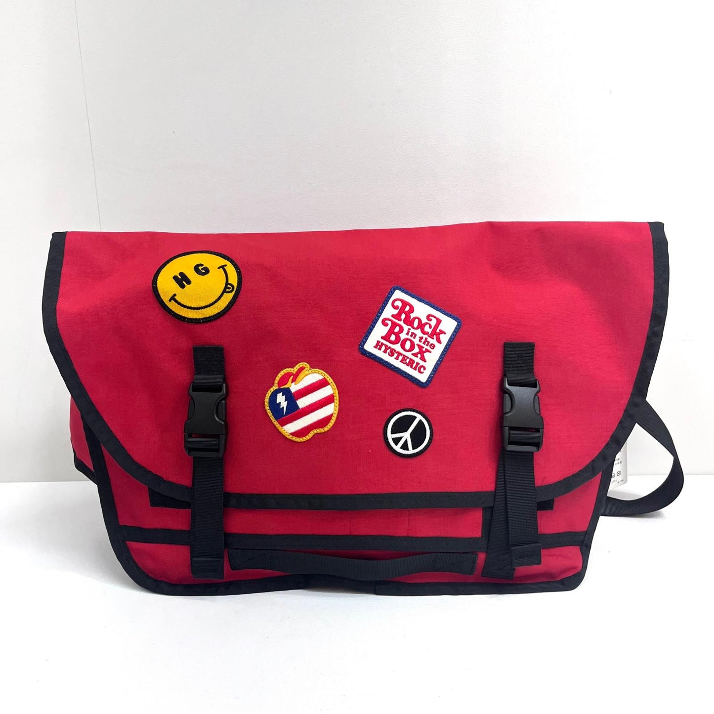 【中古】HYSTERIC GLAMOUR | ヒステリックグラマー ワッペンメッセンジャーバッグ メッセンジャーバッグ 02201QB04950 レッド【加古川店】