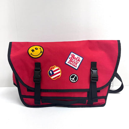 【中古】HYSTERIC GLAMOUR | ヒステリックグラマー ワッペンメッセンジャーバッグ メッセンジャーバッグ 02201QB04950 レッド【加古川店】