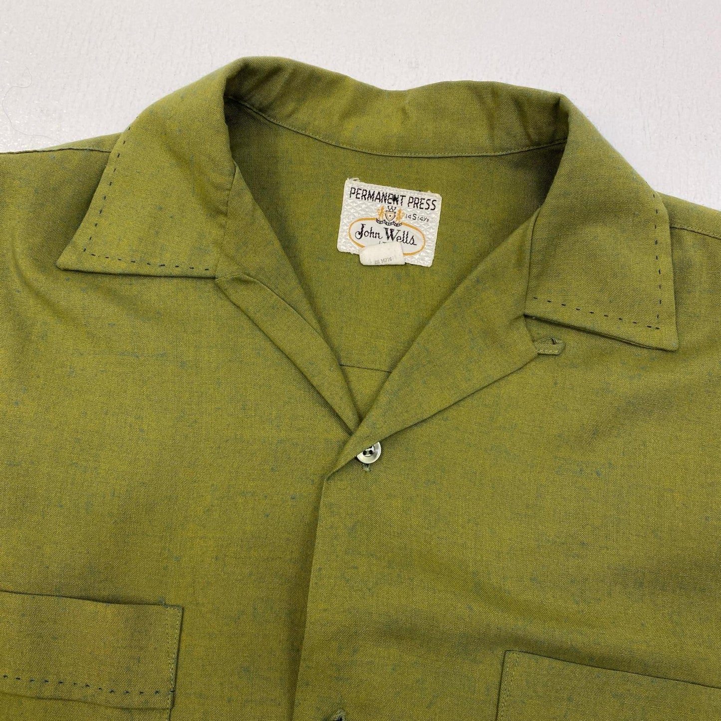 【中古】 John Wells:Box Rayon Shirt 半袖シャツ グリーン サイズ：S【加古川店】
