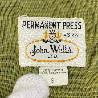 【中古】 John Wells:Box Rayon Shirt 半袖シャツ グリーン サイズ：S【加古川店】