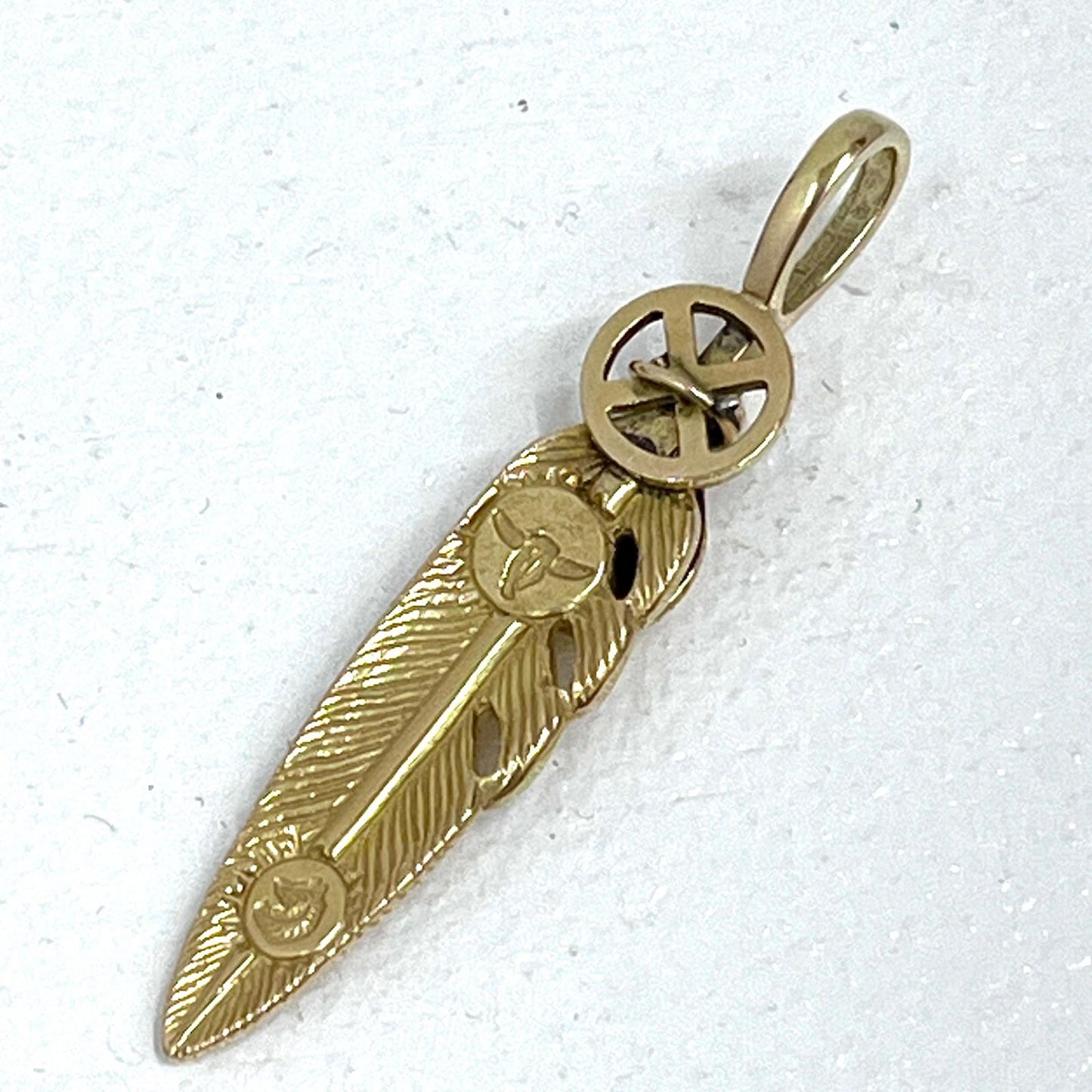 【中古】TADY&KING | タディアンドキング 全金ホイールフェザー ペンダントトップ ゴールド サイズ：S【加古川店】