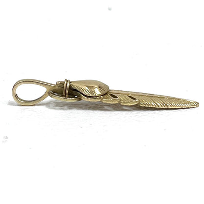 【中古】TADY&KING | タディアンドキング 全金ホイールフェザー ペンダントトップ ゴールド サイズ：S【加古川店】
