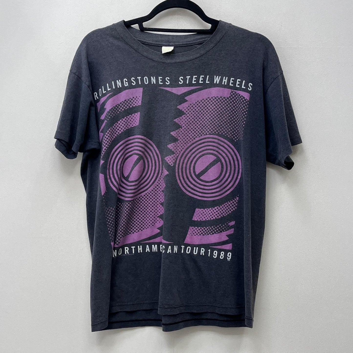 【中古】 ROLLING STONES steeles wheels T 半袖Ｔシャツ ブラック サイズ：L【加古川店】