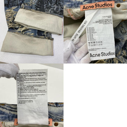 【中古】ACNE STUDIOS | アクネストゥディオズ SUPER BAGGY FIT JEANS:転写ﾌﾟﾘﾝﾄ 国内正規品 デニムパンツ FN-MN-TROU001097 インディゴ【加古川店】