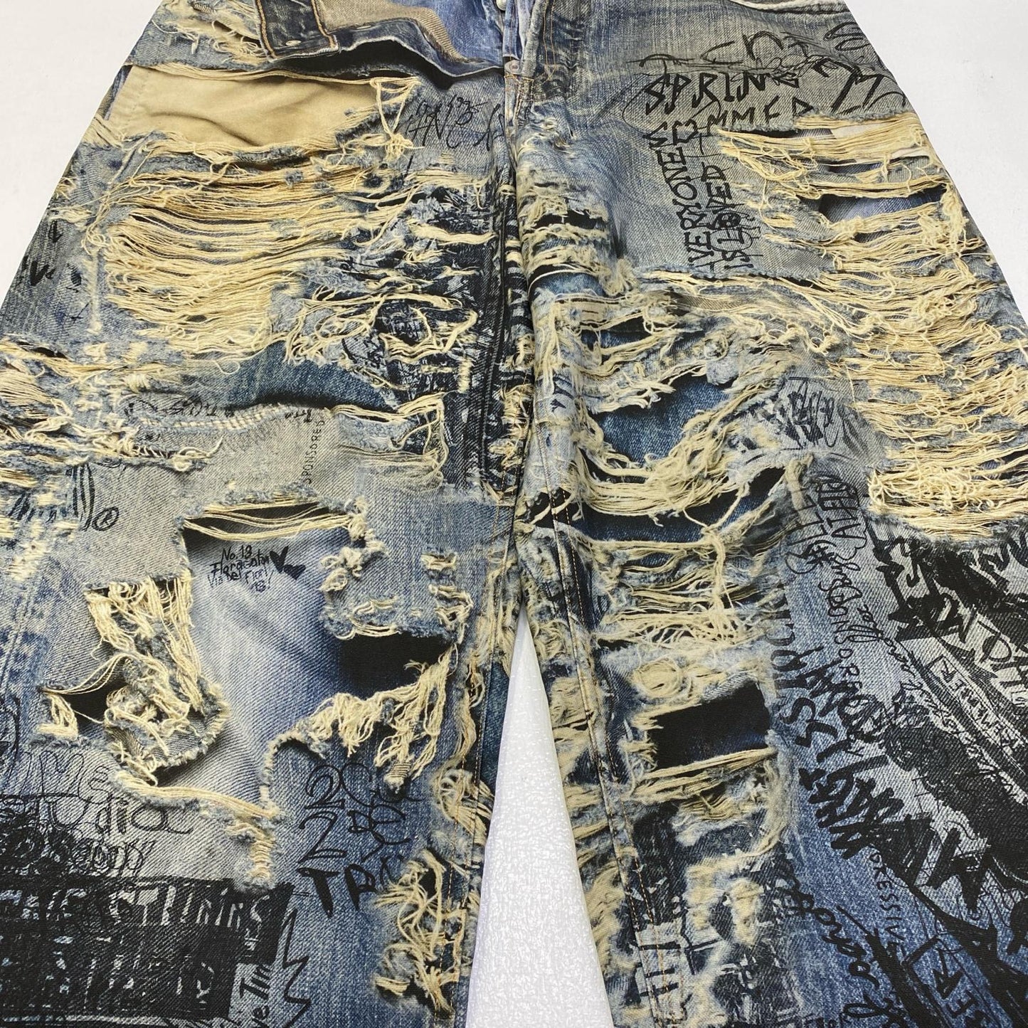 【中古】ACNE STUDIOS | アクネストゥディオズ SUPER BAGGY FIT JEANS:転写ﾌﾟﾘﾝﾄ 国内正規品 デニムパンツ FN-MN-TROU001097 インディゴ【加古川店】