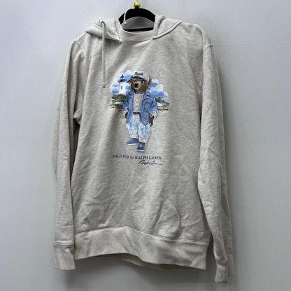 【中古】POLO RALPH LAUREN | ポロ・ラルフローレン ベア スラブ フリース フーディ パーカー グレー サイズ：S【加古川店】
