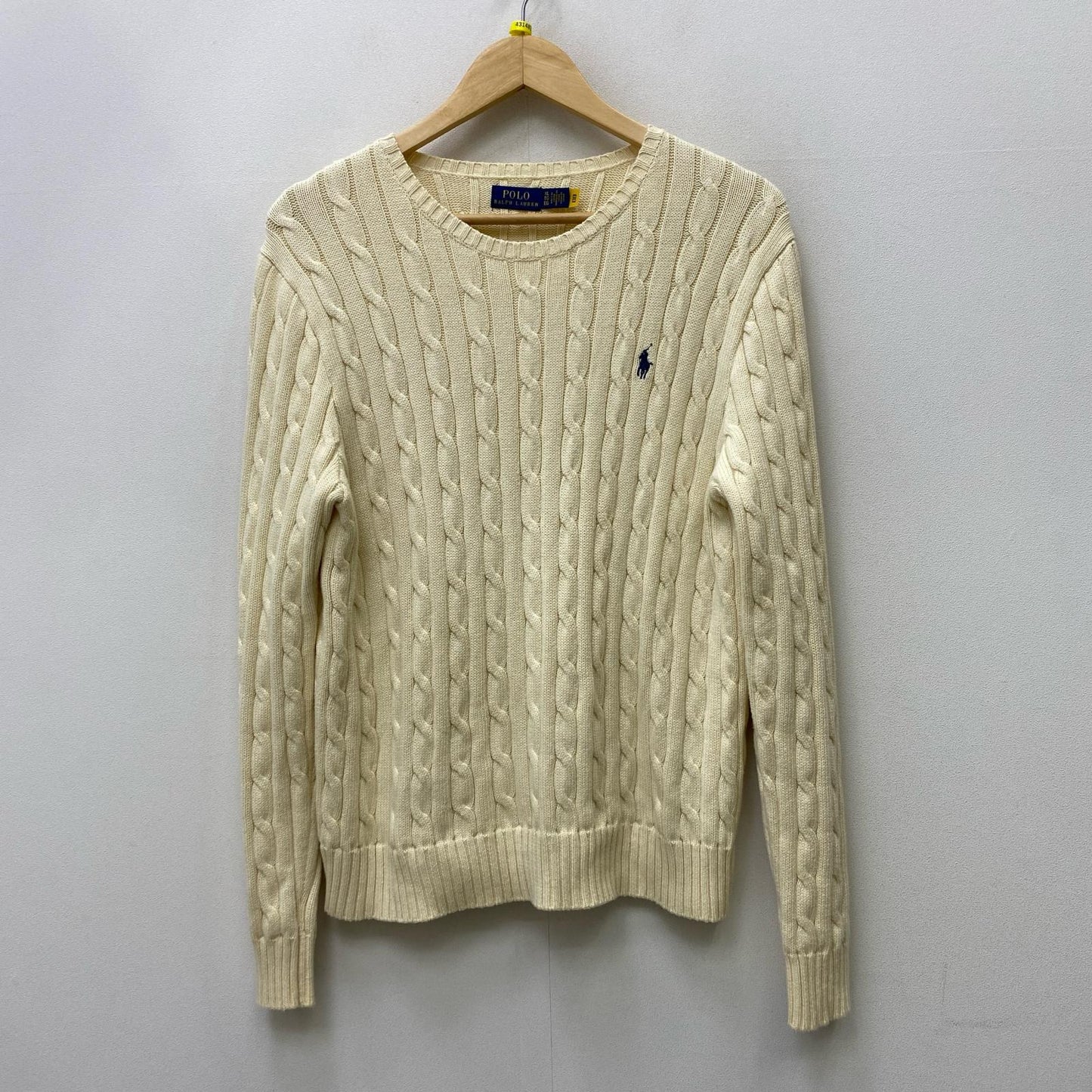 【中古】POLO RALPH LAUREN | ポロ・ラルフローレン CABLE KNIT SWEATER ニット アイボリー サイズ：XL【加古川店】